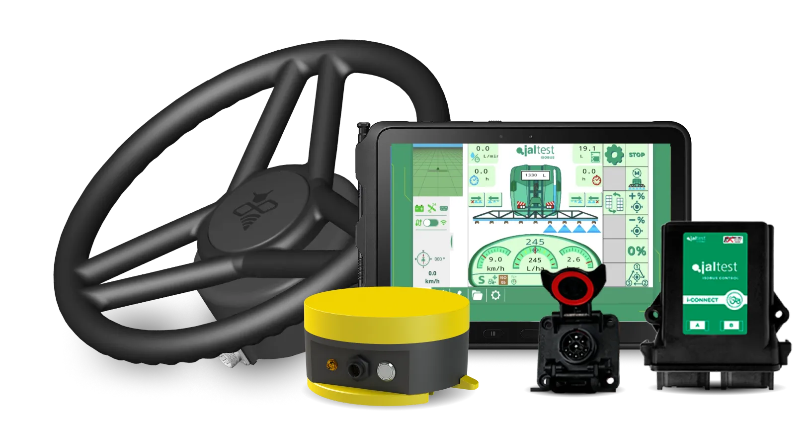 FieldBee PowerSteer with Jaltest ISOBUS integration